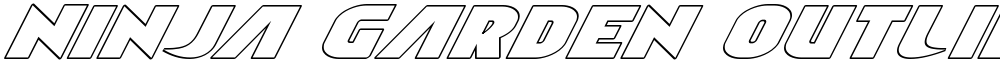 Ninja Garden Outline Italic