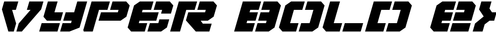 Vyper Bold Expanded Italic