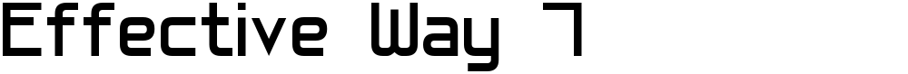 Effective Way 7