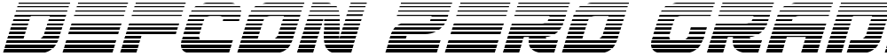 Defcon Zero Gradient Italic