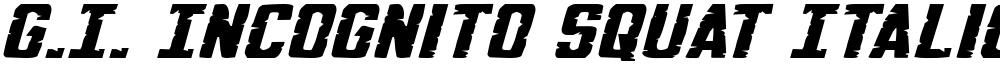G.I. Incognito Squat Italic