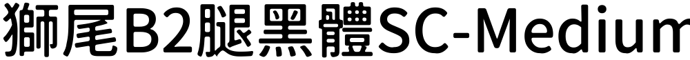 獅尾B2腿黑體SC-Medium