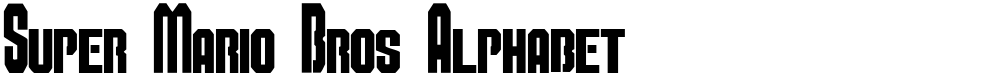 Super Mario Bros Alphabet