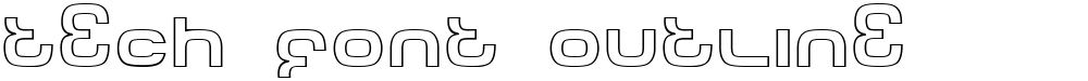 Tech Font Outline