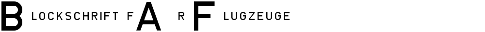 Blockschrift f¸r Flugzeuge