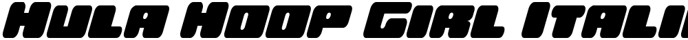 Hula Hoop Girl Italic