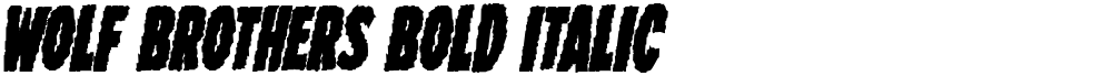 Wolf Brothers Bold Italic