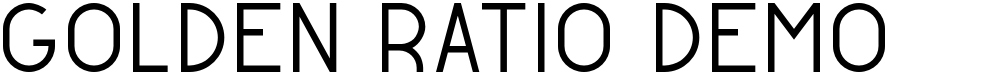 Golden Ratio Demo