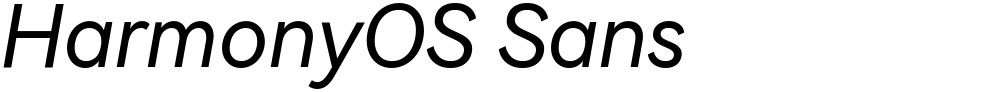 HarmonyOS Sans