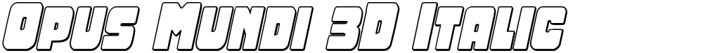 Opus Mundi 3D Italic