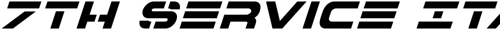 7th Service Italic