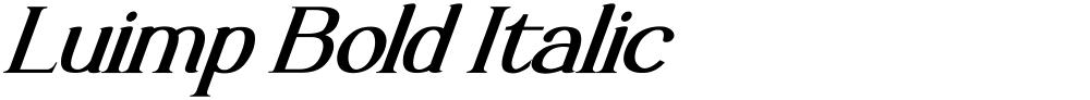 Luimp Bold Italic
