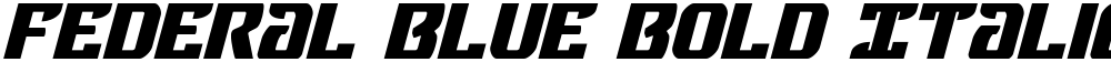 Federal Blue Bold Italic