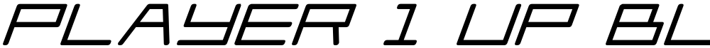 Player 1 Up Black Italic