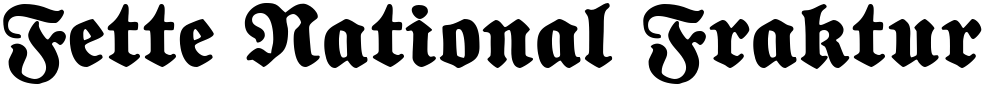 Fette National Fraktur