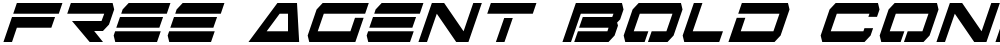 Free Agent Bold Condensed Italic