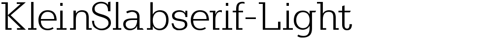 KleinSlabserif-Light