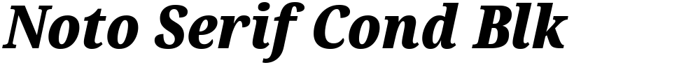Noto Serif Cond Blk