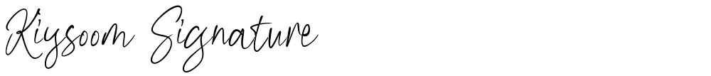 Kiysoom Signature