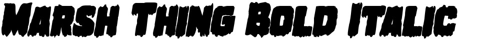 Marsh Thing Bold Italic