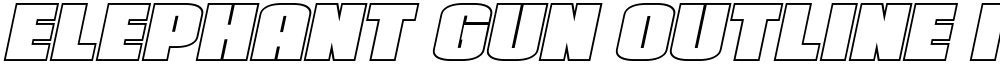 Elephant Gun Outline Italic