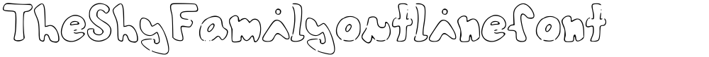 TheShyFamilyoutlinefont