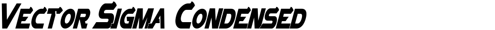 Vector Sigma Condensed
