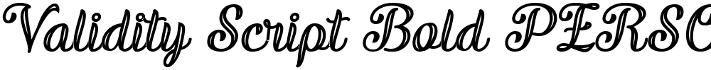 Validity Script Bold PERSONAL U