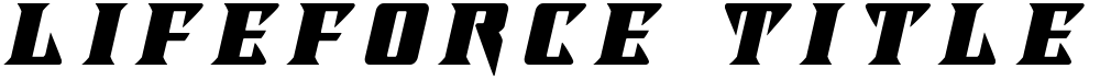 Lifeforce Title Italic