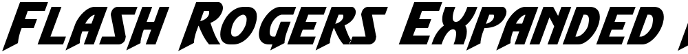 Flash Rogers Expanded Italic