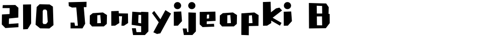 210 Jongyijeopki B