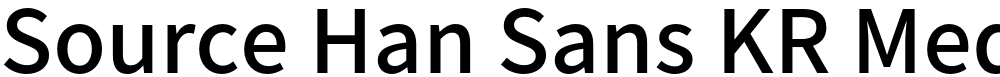 Source Han Sans KR Medium