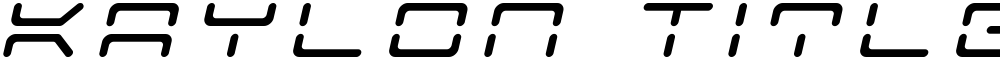 Kaylon Title Italic