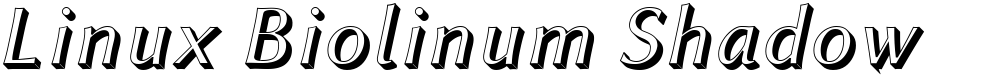Linux Biolinum Shadow