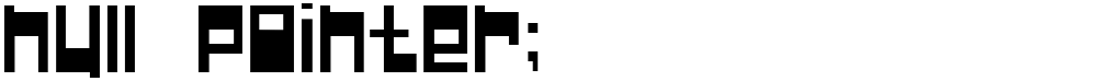 Null Pointer;