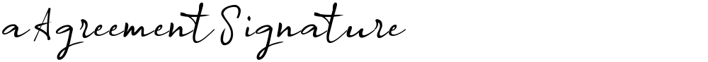 a Agreement Signature