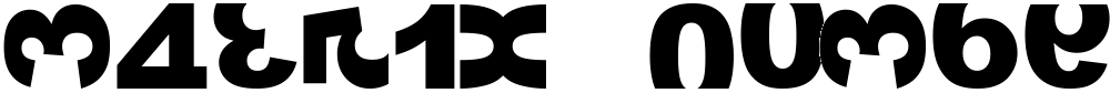 Matrix Number