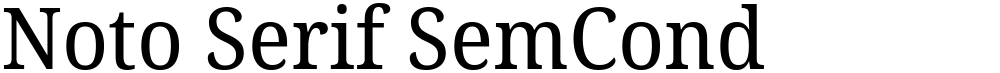 Noto Serif SemCond