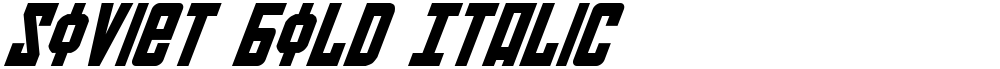 Soviet Bold Italic