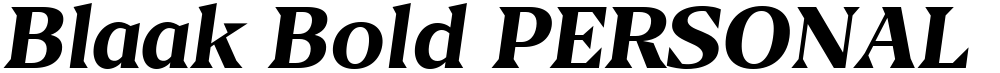 Blaak Bold PERSONAL USE