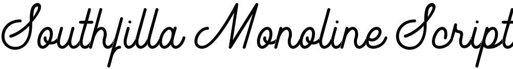 Southfilla Monoline Script Font