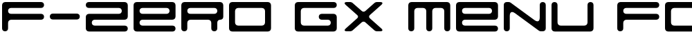 F-Zero GX Menu Font Rounded