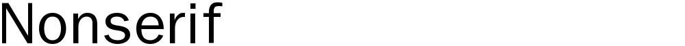 Nonserif