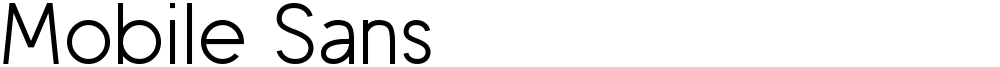 Mobile Sans