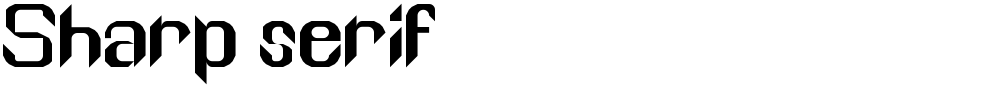 Sharp serif