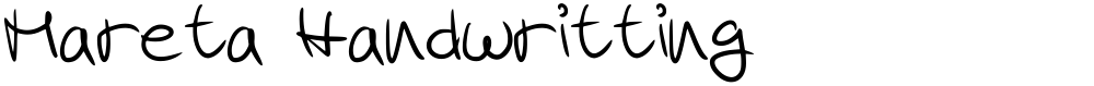 Mareta Handwritting