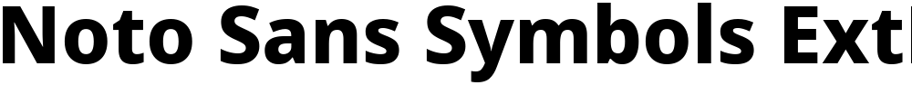 Noto Sans Symbols ExtBd