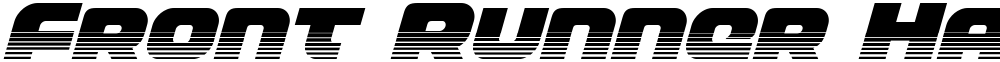 Front Runner Halftone Italic