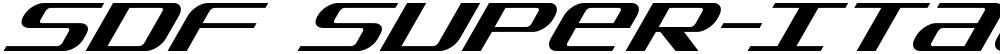 SDF Super-Italic