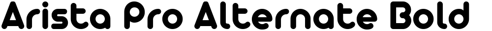 Arista Pro Alternate Bold